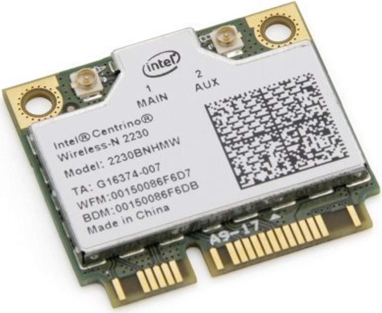 Main image of intel centrino 2230 mini pci express bluetooth 4.0 2230bnhmw ieee 802.11n wi-fi/bluetooth combo adapter 300 mbps