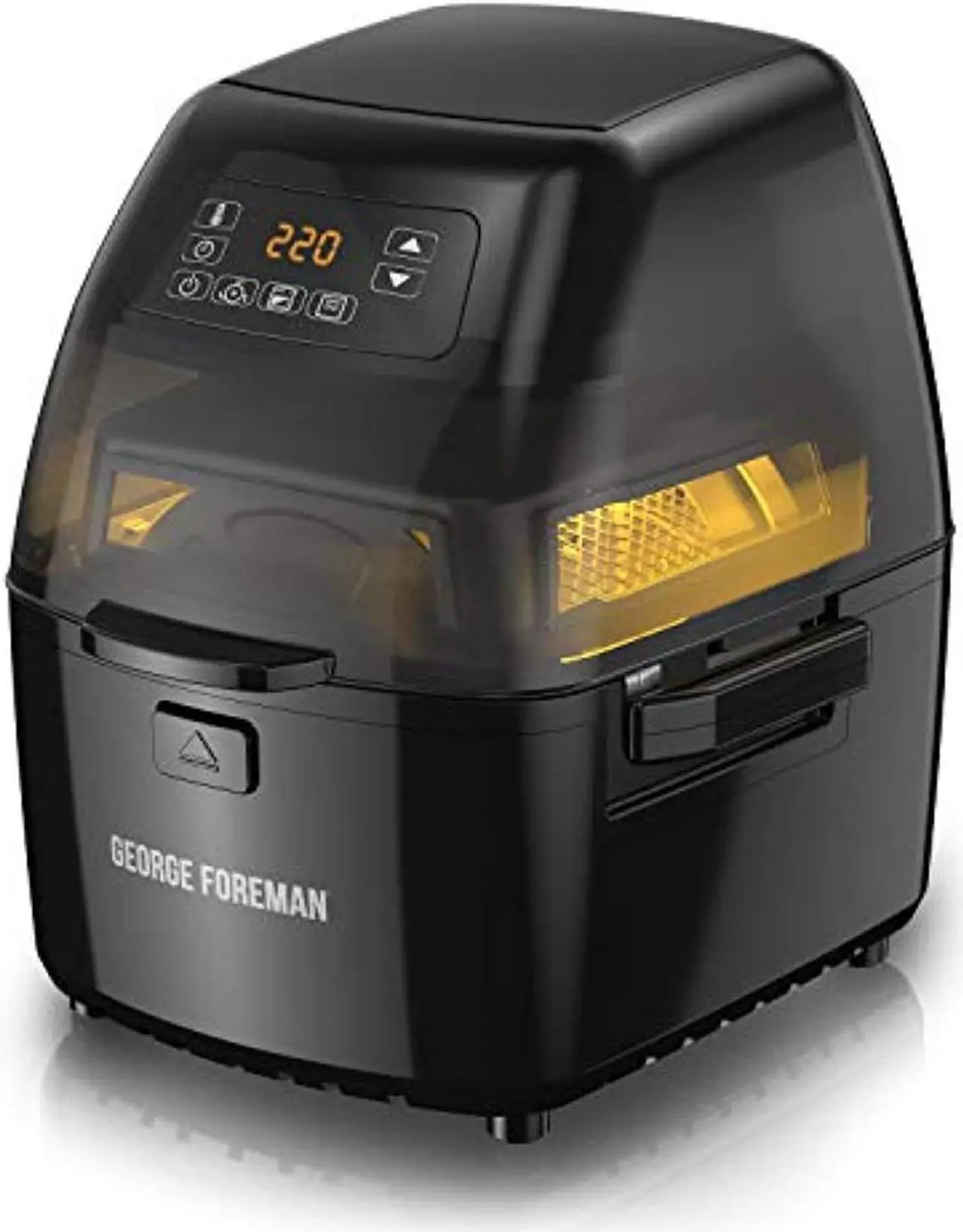 Main image of george foreman ghfd6800b twist n crisp air fryer, with rotisserie attachment, 3l capacity, black