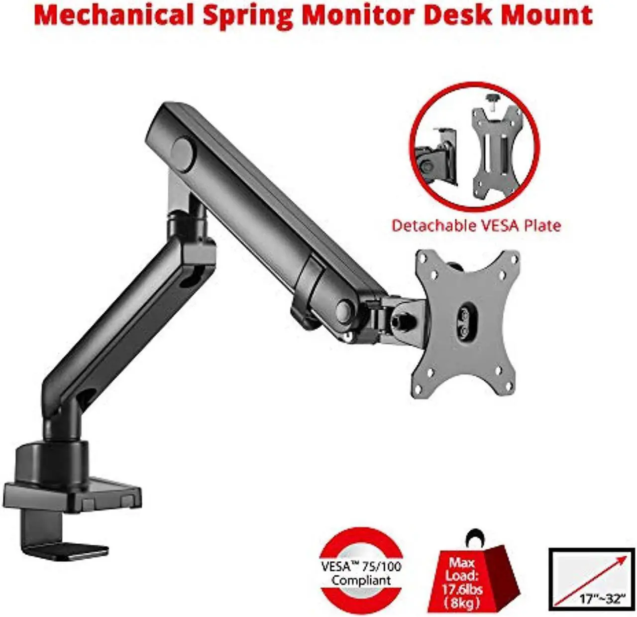 Alt view image 6 of 20 - Siig Mounting Arm For Monitor - Black