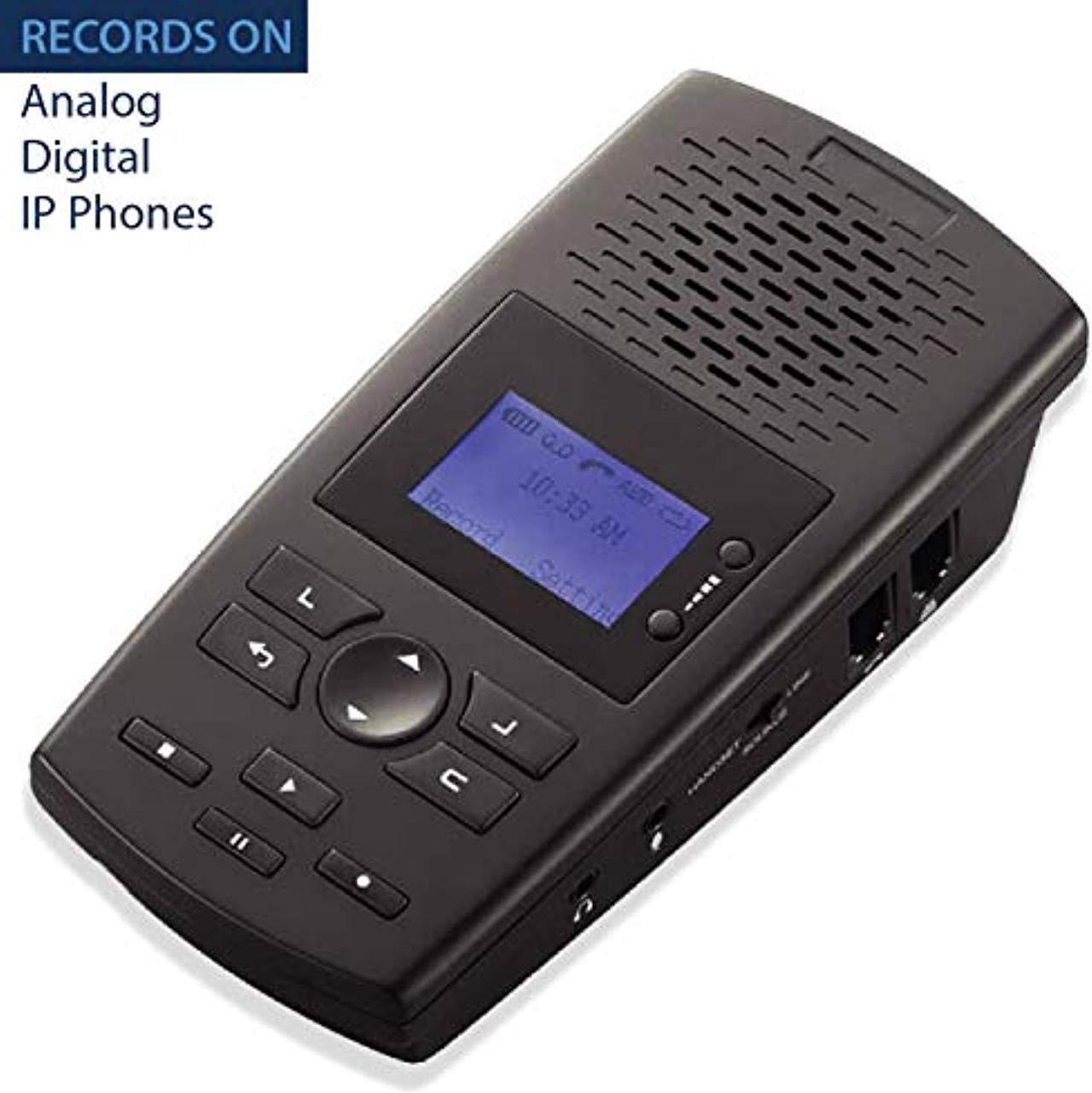 Alt view image 7 of 9 - RecorderGear TR600 Landline Phone Call Recorder For Analog/IP/Digital Lines, Automatic Telephone Recording Device