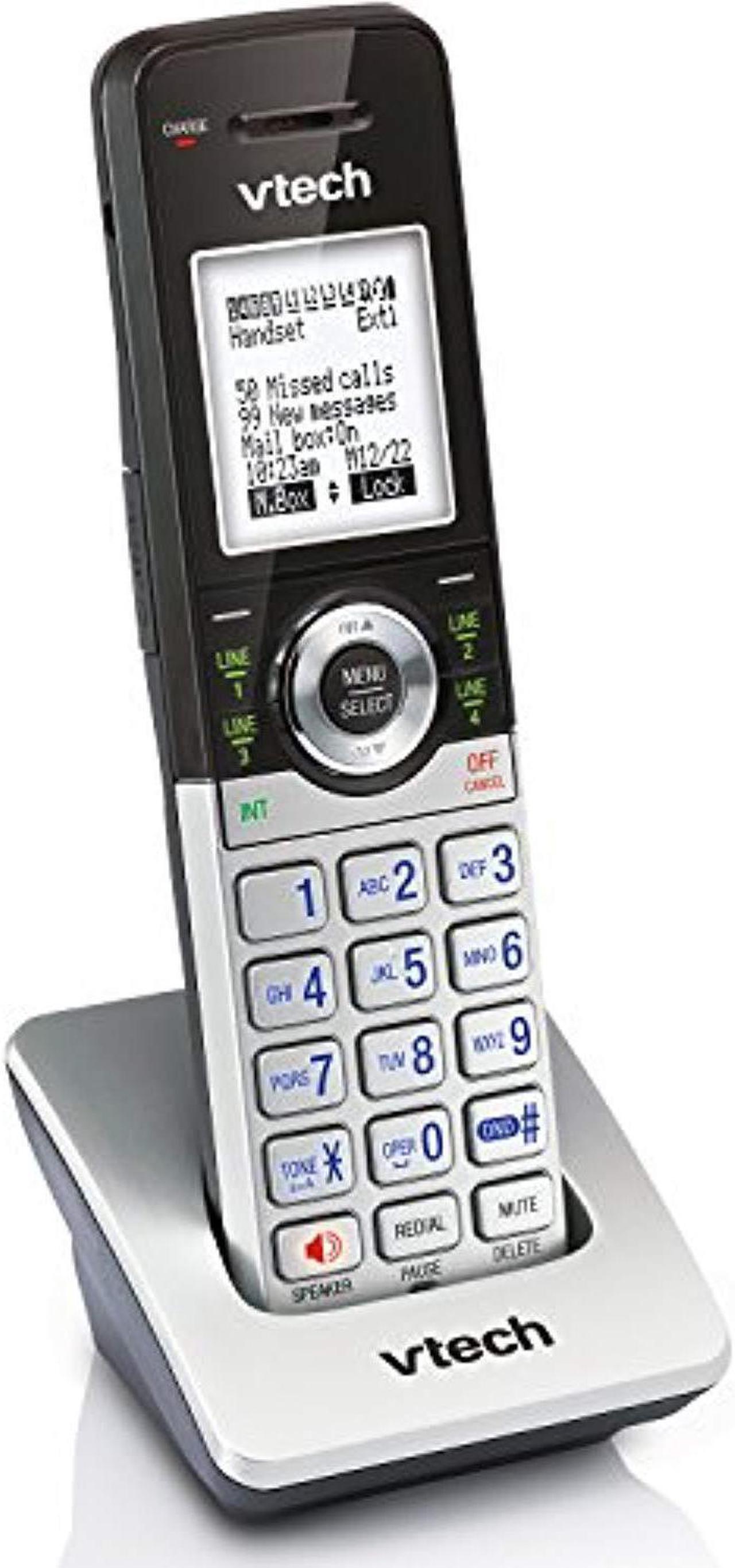 Main image of vtech cm18045 accessory handset, silver/black | requires a vtech cm18445 small business office phone system to operate