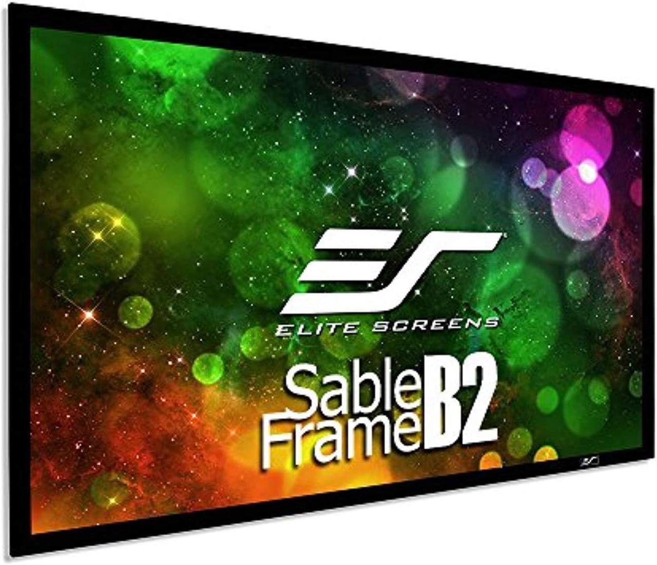 elite screens sable frame b2, 120-inch diag. 16:9, active 3d 4k / 8k ultra hd fixed frame home theater projection projector scr