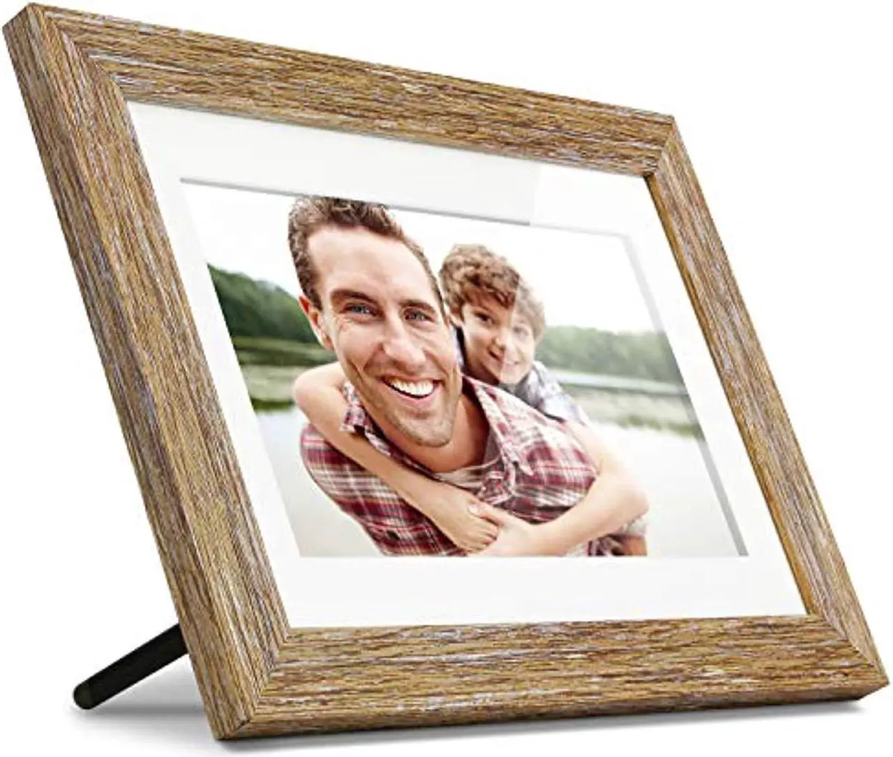 Alt view image 5 of 20 - Aluratek 10.0" Distressed Wood Digital Photo Frame with Auto Slideshow Feature