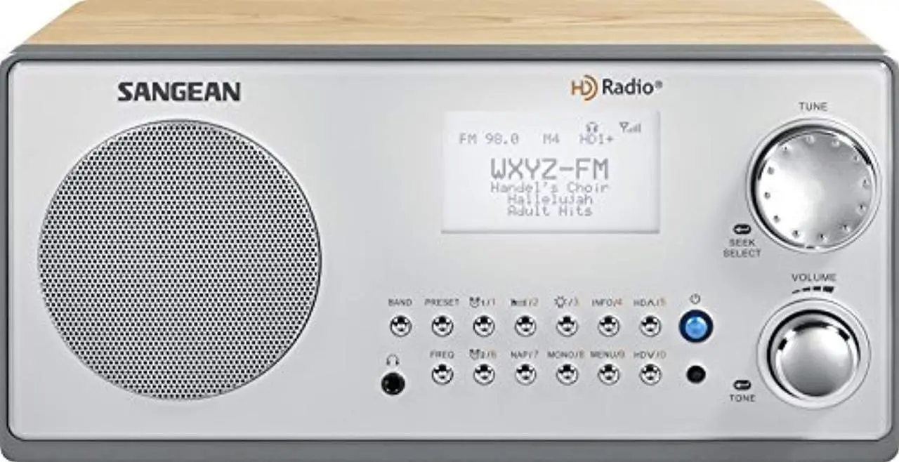 Alt view image 5 of 6 - Sangean HD Table Top Radio Walnut HDR-18