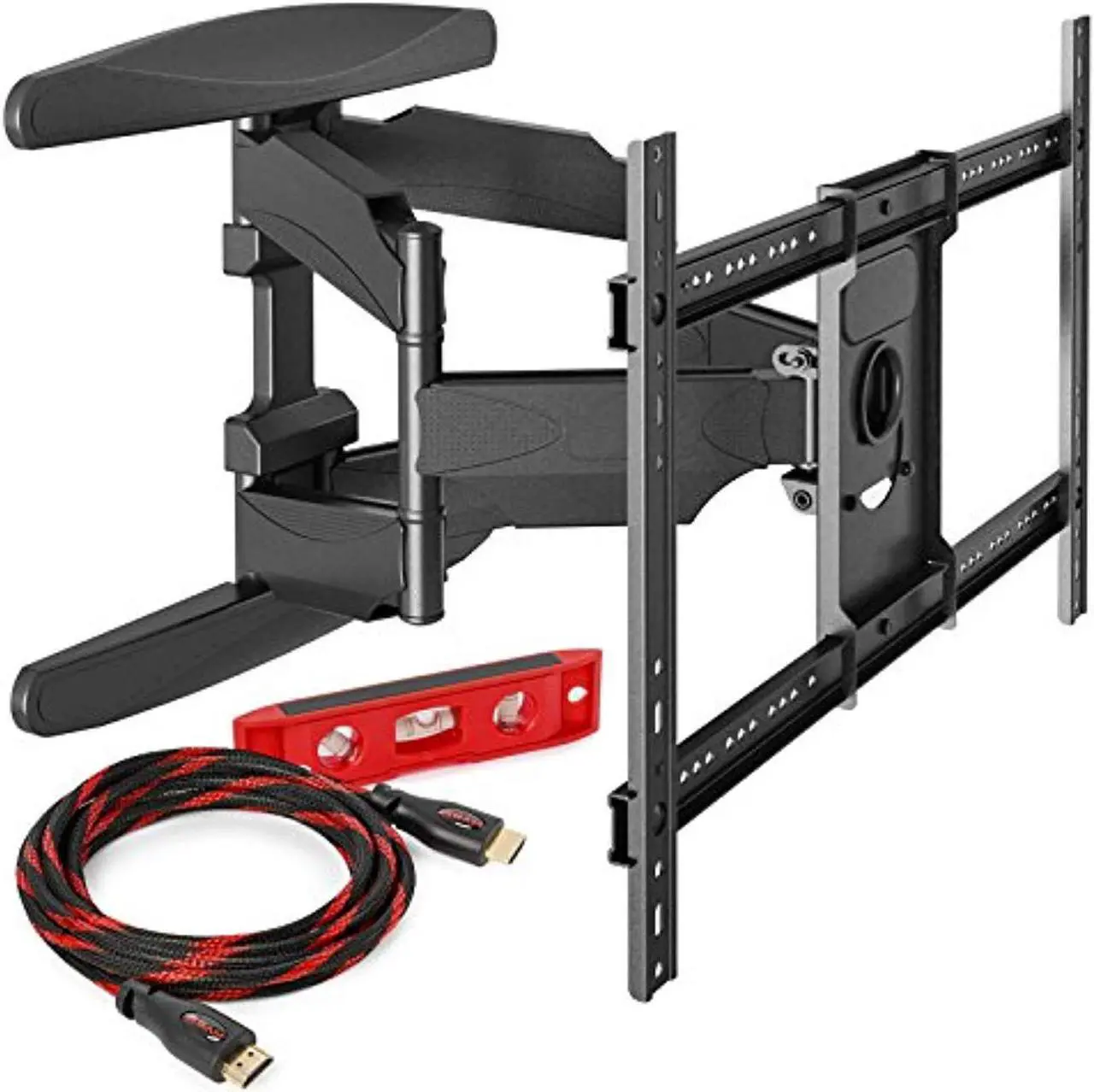 Alt view image 7 of 8 - Mount Factory Heavy-Duty Full Motion TV Wall Mount - Articulating Swivel Bracket Fits Flat Screen Televisions from 42" to 70" (VESA 400 x 600 Compatible) - Tilt Swing Out Arm with 10' HDMI Cable