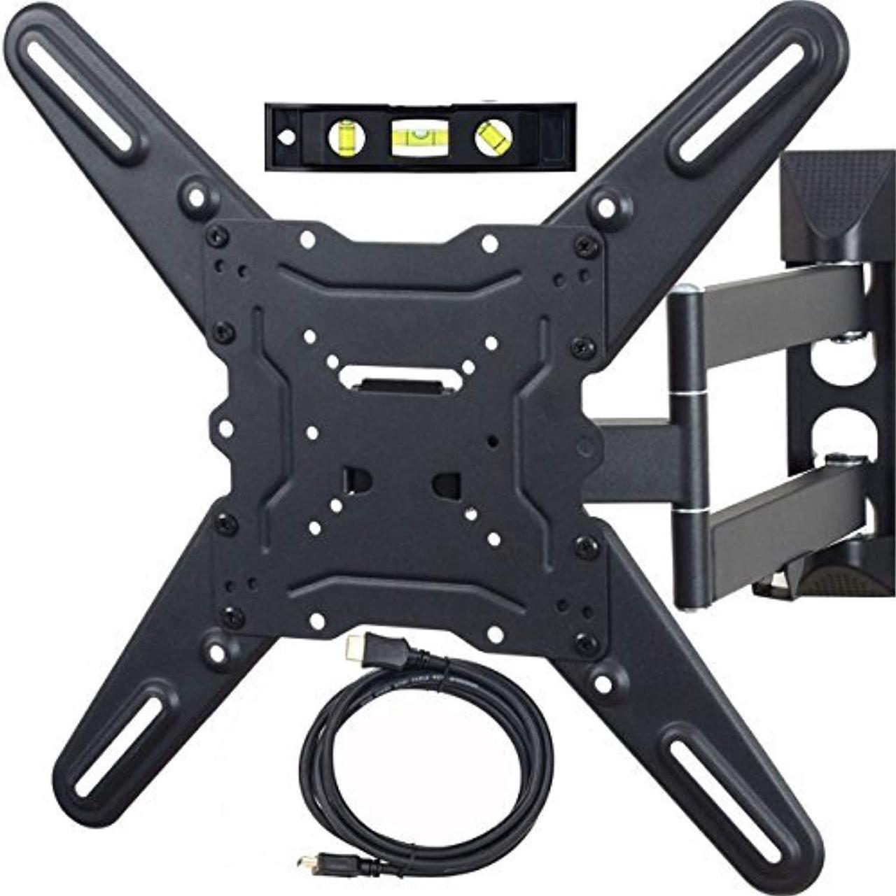 Alt view image 3 of 11 - VideoSecu ML531BE TV Wall Mount for most 22-55 LED LCD Plasma Flat Screen Monitor up to 88 lb VESA 400x400 with Full Motion Swivel Articulating 20 in Extension Arm, HDMI Cable & Bubble Level WP5