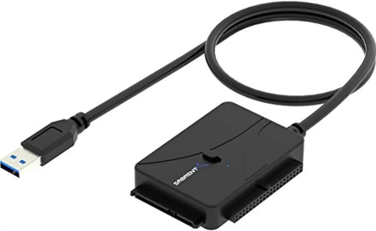 Main image of Sabrent USB 3.0 to SSD/SATA/IDE 2.5/3.5/5.25-INCH Hard Drive Converter with UL Power Supply & LED Activity Lights [10TB Support] (USB-DS12)