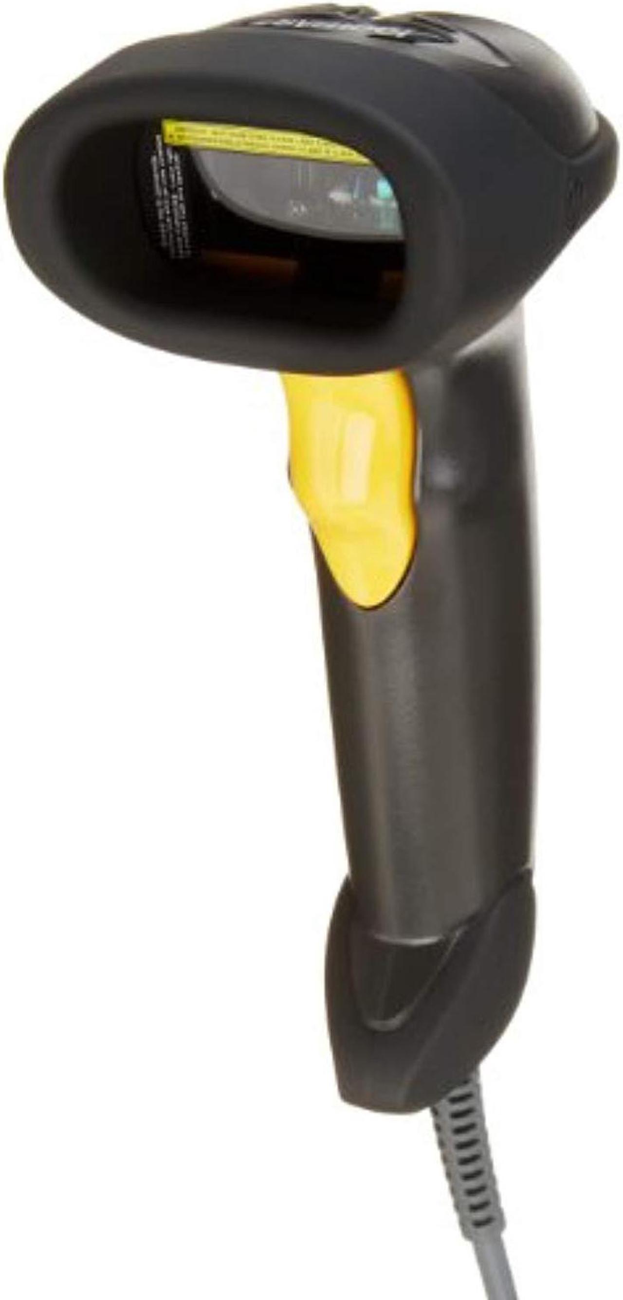 symbol ls2208 general purpose handheld 1d bi-directional laser barcode scanner, black