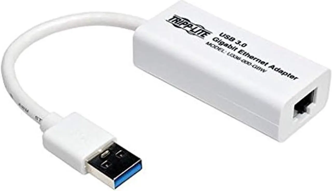 Alt view image 2 of 2 - TRIPP LITE USB 3.0 SuperSpeed to Gigabit Ethernet NIC Network Adapter, White (U336-000-GBW)