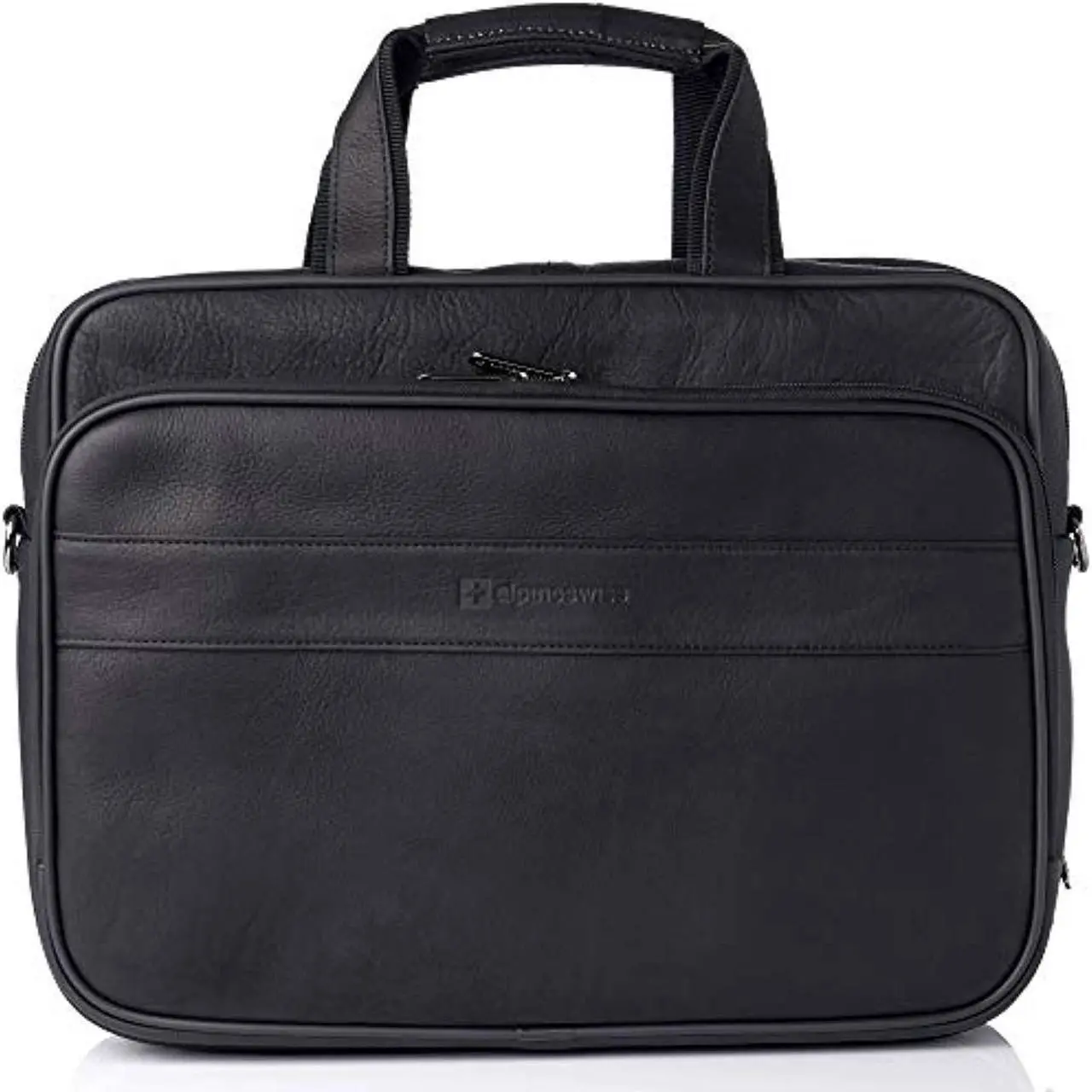 Alt view image 2 of 10 - Alpine Swiss Messenger Bag Leather 15.6 Laptop Briefcase Portfolio Business Case