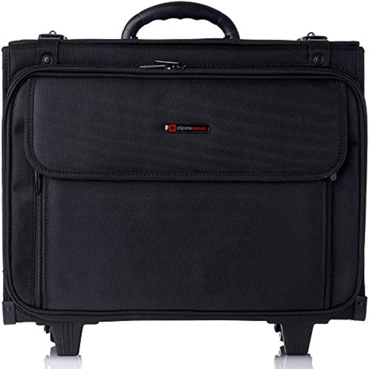 Alt view image 9 of 14 - Alpine Swiss Rolling Briefcase Laptop Bag For Men Women Hard Side Catalog Case Wheels Legal Dividers Lawyer Attache Case Carry-On Business Travel Bag