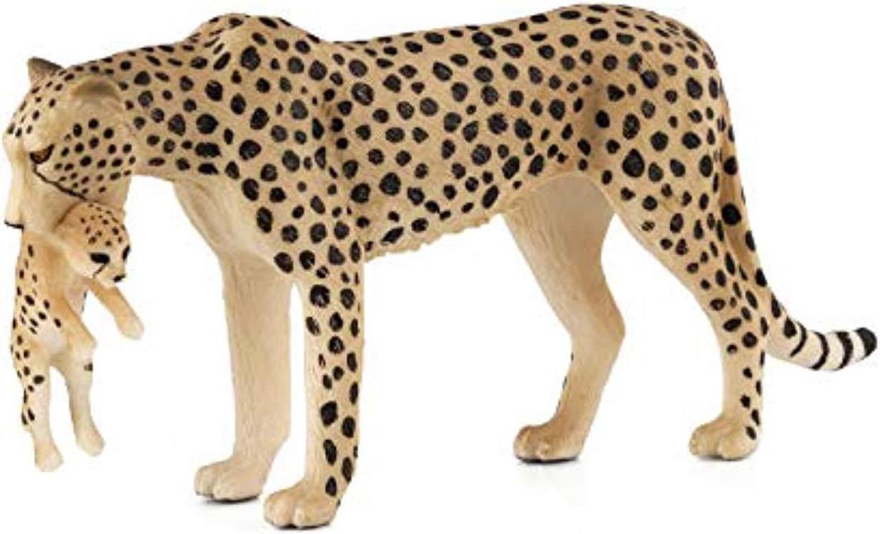 Main image of mojo cheetah female with cub toy figure
