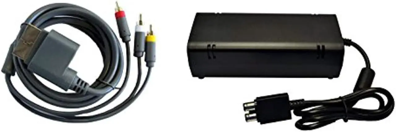 Alt view image 4 of 5 - XBox 360 Slim Parts Bundle - Power Adapter and AV Cable - by Mars Devices