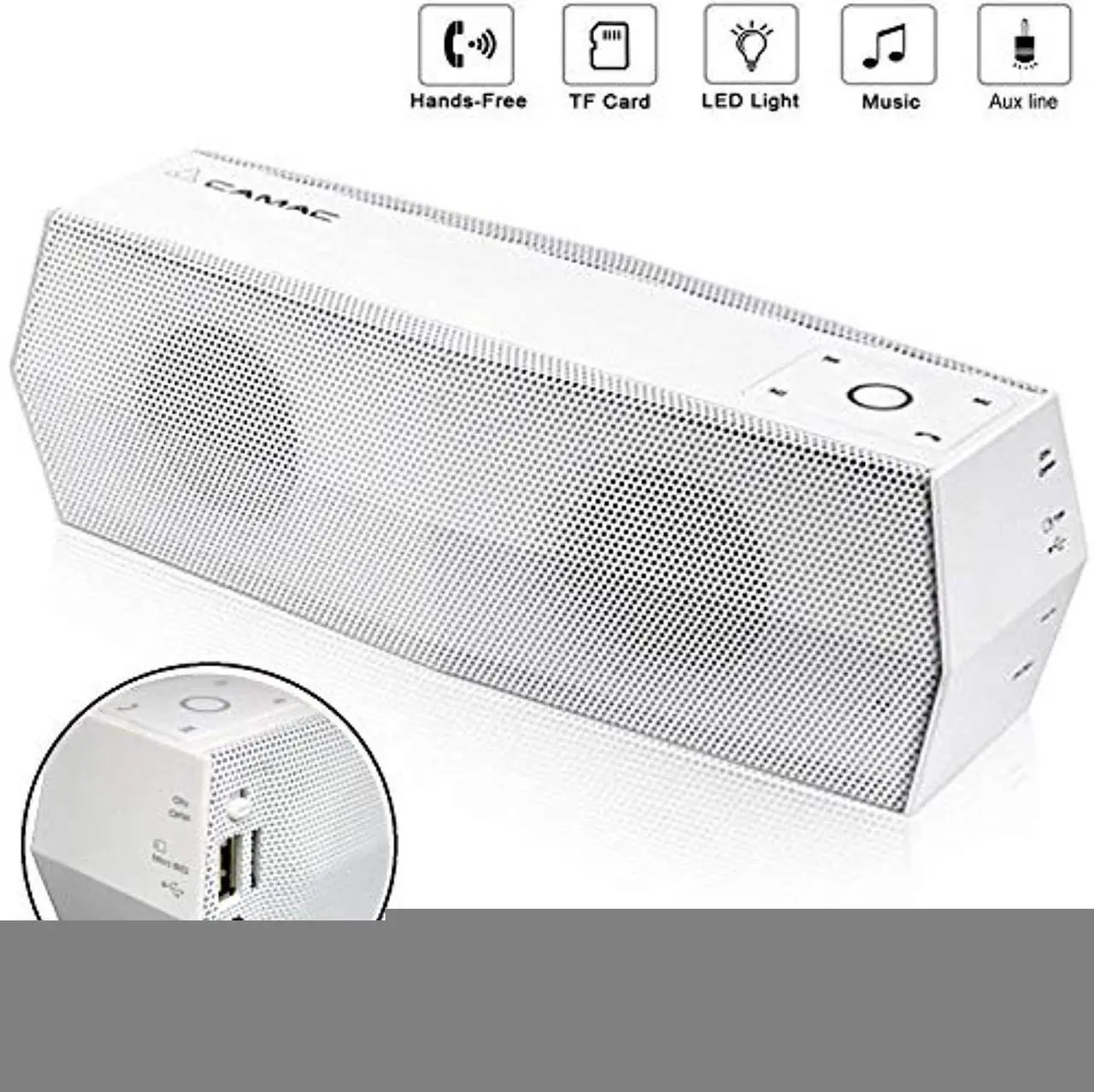 Alt view image 3 of 5 - QFX BT-41-Egg-Yolk Bluetooth Streaming TWS Ready Speaker (Yellow)