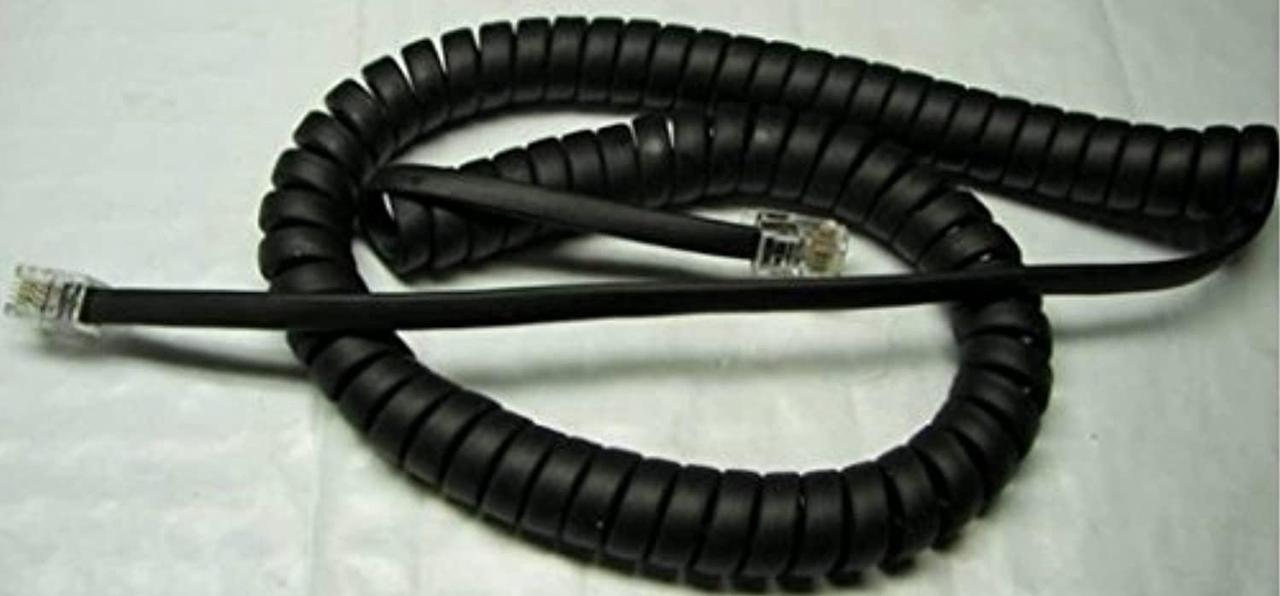 25 pack of black 9 ft handset cord for mitel ip phone 5200 5300 series 5205 5207 5212 5220 5224 5235 5240 5302 5304 5312 5320 5