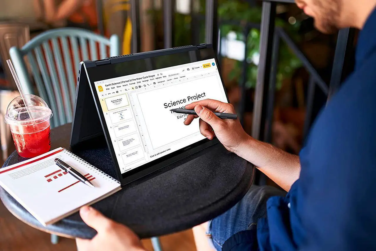 Alt view image 8 of 18 - Lenovo Flex 5i 13 Chromebook 2-in-1 Laptop, Intel Core i3-1115G4, 8GB RAM, 64GB Storage, Intel UHD Graphics, 13.3" FHD Touchscreen Display, Chrome OS, Abyss Blue