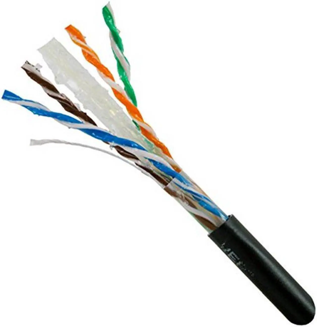 Main image of Vertical Cable Cat6, UTP, Gel Filled (Flooded Core), Direct Burial, 1000ft, Black, Bulk Ethernet Cable