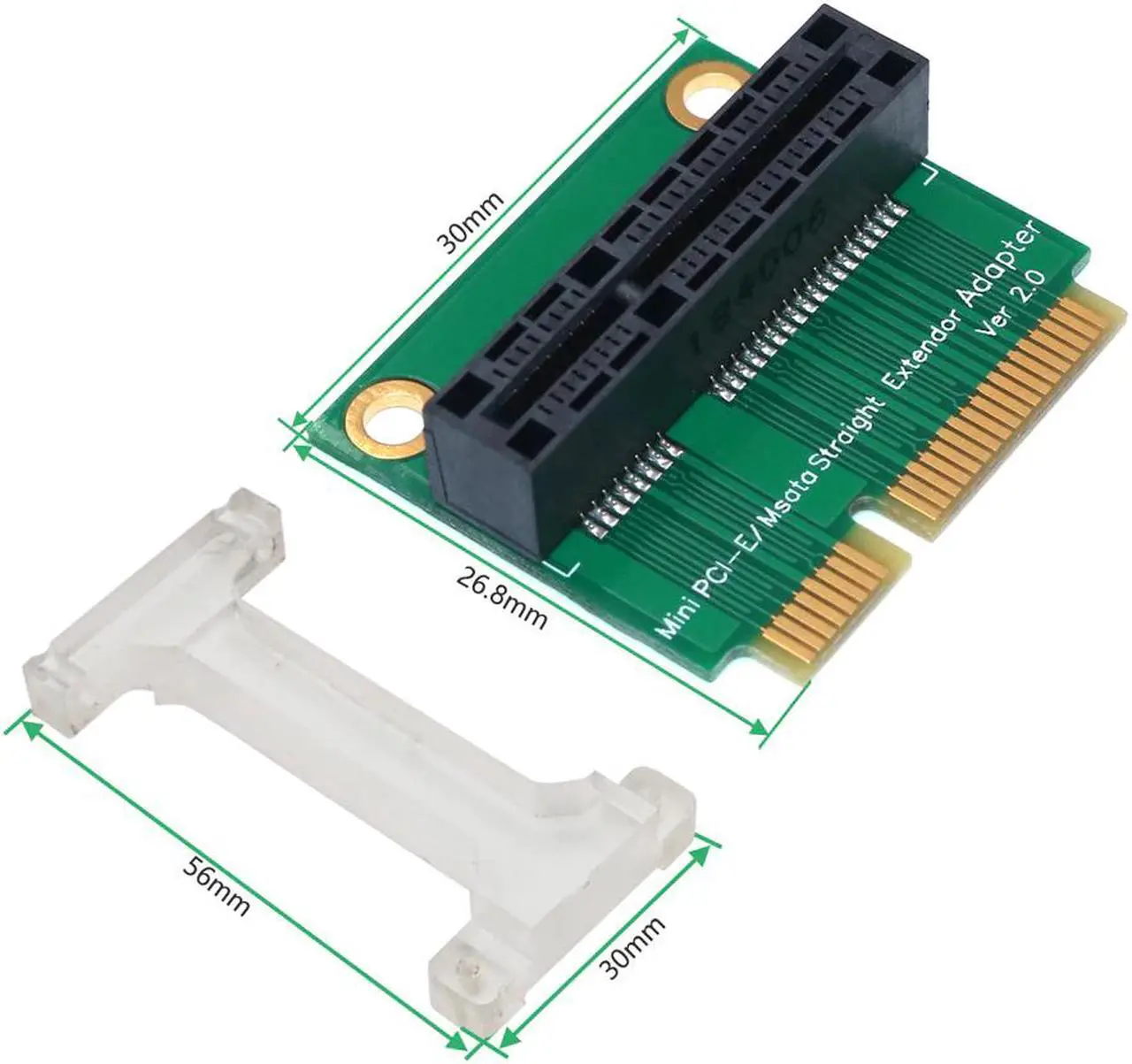 Alt view image 4 of 5 - Add On Card Mini PCI-E to Mini PCI Express Adapter mSATA to SSD mSATA Riser Card for 3G 4G WWAN LTE GPS Module mSATA Card