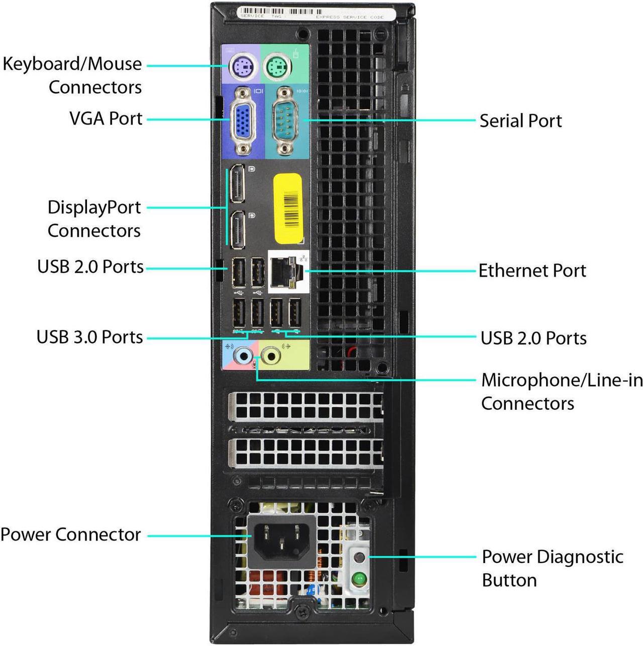 Alt view image 2 of 2 - Dell Optiplex 7010 SFF Desktop Intel i7 3770 3.40Ghz 16GB 480 SSD  DVDRW Win 10 Pro with New Keyboard & Mouse