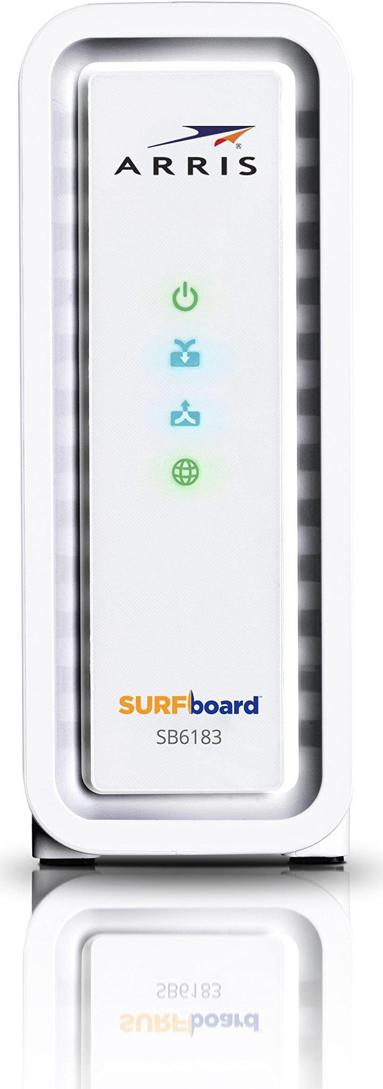 Alt view image 4 of 8 - ARRIS Arris SURFboard SB6183 Cable Modem - 1 x Network (RJ-45) - F-type - Gigabit Ethernet - Desktop