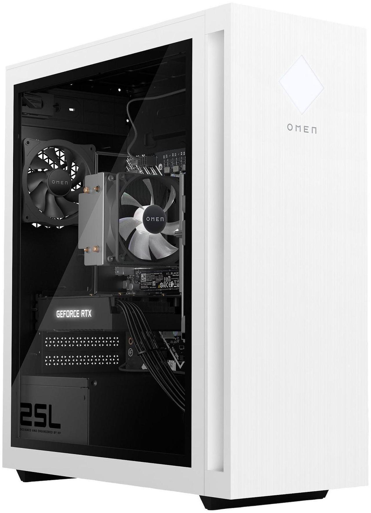 Main image of HP OMEN 25L GT15 Gaming Desktop Computer - 14th Gen Intel Core i7-14700KF 20-Core Processor, 128GB DDR5 RAM, 1TB NVMe SSD,  GeForce RTX 4070 12GB SUPER Graphics, Keyboard & Mouse, Windows 11 Home