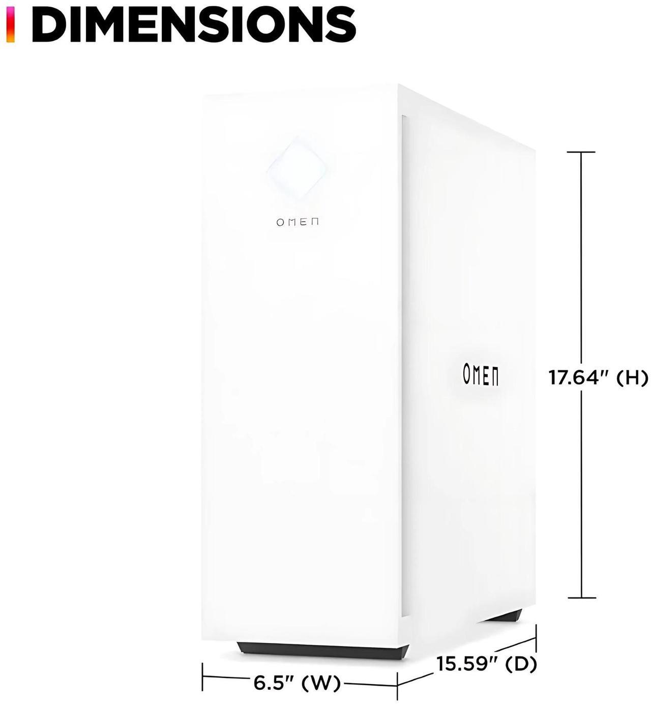 Alt view image 6 of 7 - HP OMEN 25L GT15 Gaming Desktop Computer - 14th Gen Intel Core i7-14700KF 20-Core Processor, 128GB DDR5 RAM, 1TB NVMe SSD,  GeForce RTX 4070 12GB SUPER Graphics, Keyboard & Mouse, Windows 11 Home