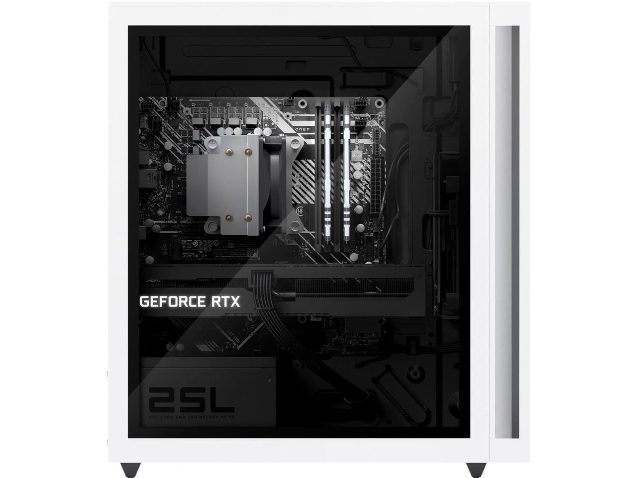 Alt view image 4 of 7 - HP OMEN 25L GT15 Gaming Desktop Computer - 14th Gen Intel Core i7-14700KF 20-Core Processor, 128GB DDR5 RAM, 1TB NVMe SSD,  GeForce RTX 4070 12GB SUPER Graphics, Keyboard & Mouse, Windows 11 Home