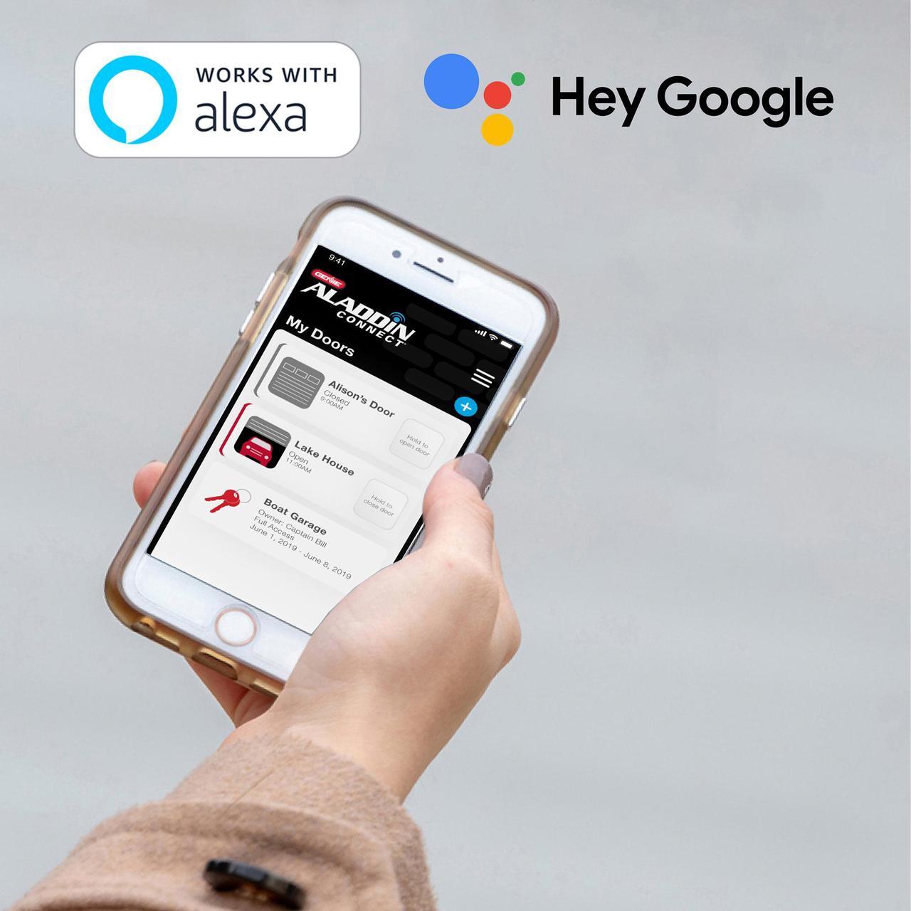 Alt view image 2 of 8 - Aladdin Connect WiFi Smart Garage Door Controller by Genie - Retrofit Add-on Unit for Existing Garage Door Opener / Compatible with Amazon Alexa, SmartThings, & Google Assistant