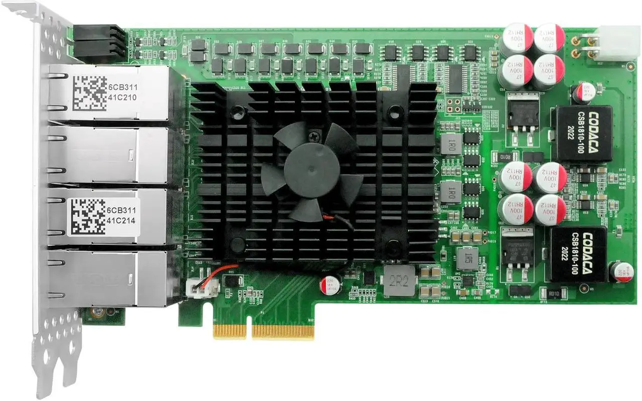 Alt view image 2 of 6 - LR-LINK POE+ 1GB network card NIC Compatible for Intel I350AM4*2, 8*RJ45 Port Ethernet card,1G LAN Adapter Support Windows Server/Windows, Linux, Vmware
