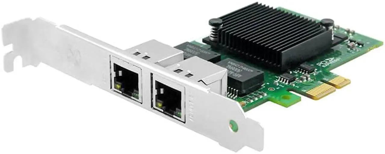 Alt view image 2 of 7 - LR-LINK 1GB PCIE network card NIC Compatible for Intel I350, Dual Port Ethernet card,1G LAN Adapter Support Windows Server/Windows, Linux, Vmware Dual-Port Gigabit