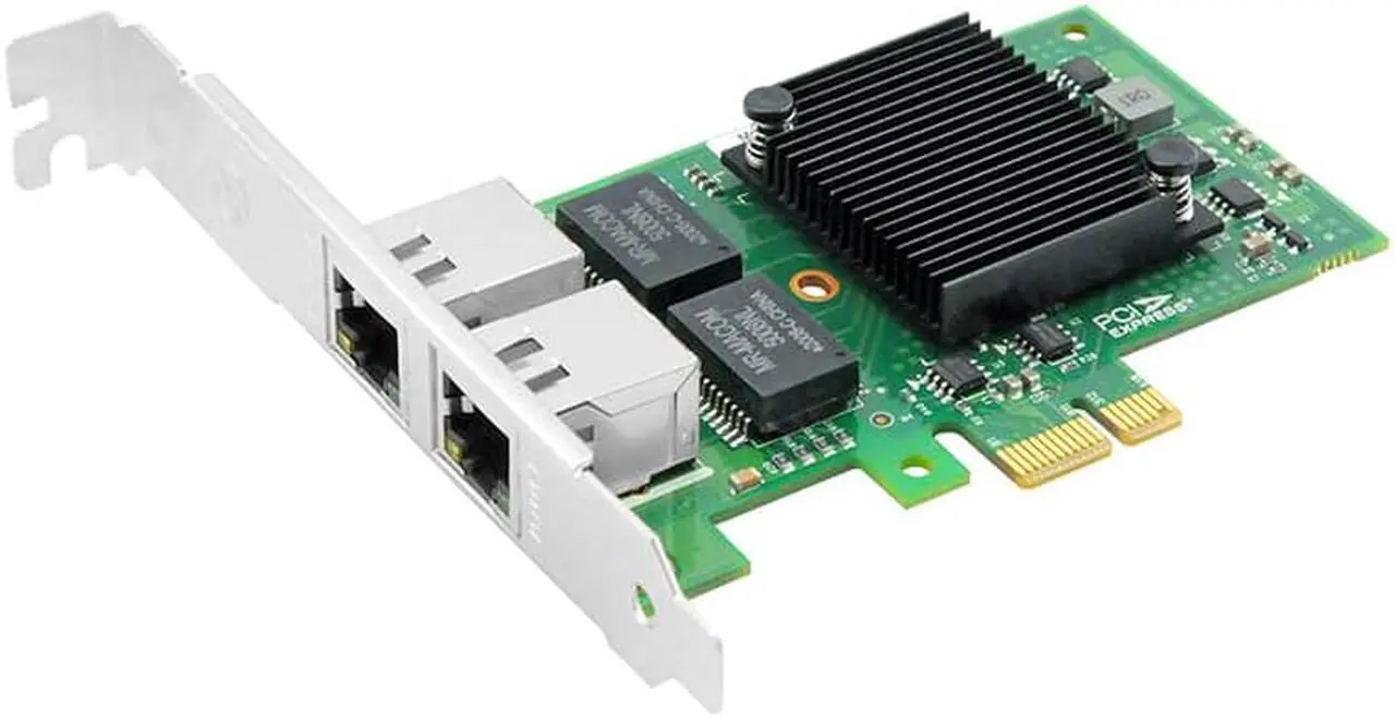 Main image of LR-LINK 1GB PCIE network card NIC Compatible for Intel I350, Dual Port Ethernet card,1G LAN Adapter Support Windows Server/Windows, Linux, Vmware Dual-Port Gigabit