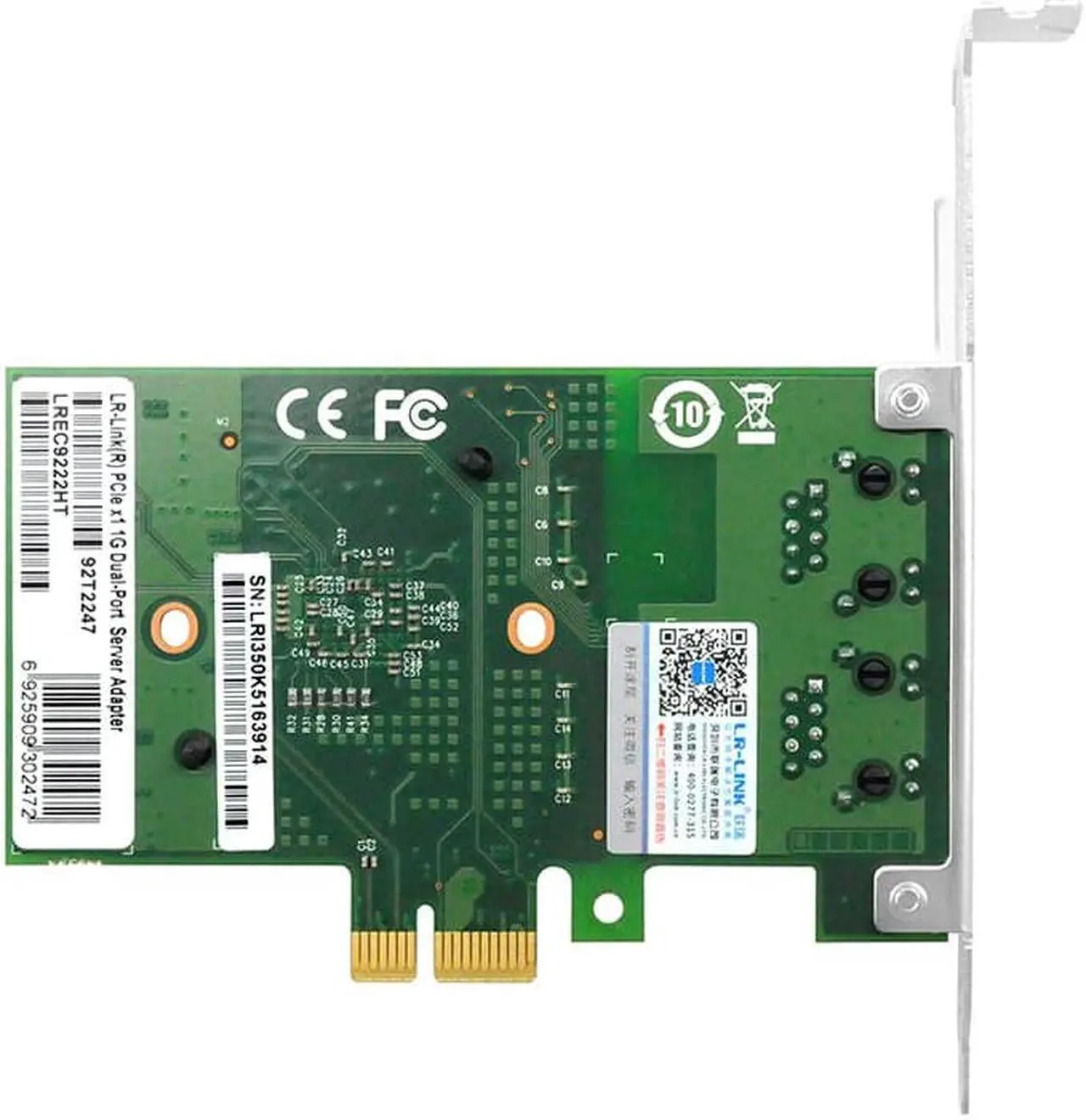 Alt view image 7 of 7 - LR-LINK 1GB PCIE network card NIC Compatible for Intel I350, Dual Port Ethernet card,1G LAN Adapter Support Windows Server/Windows, Linux, Vmware Dual-Port Gigabit