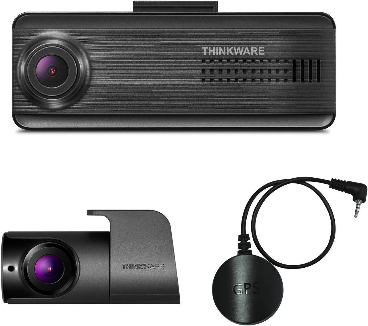 THINKWARE F200 PRO Dash Cam Bundle with Rear Cam, GPS Antenna, 32GB Micro SD Card Included, Built-in WiFi- Renewed