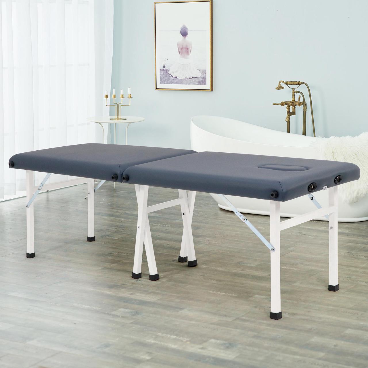 Alt view image 2 of 7 - Master Massage 24" Harmon Economic Portable Massage Table, Royal Blue