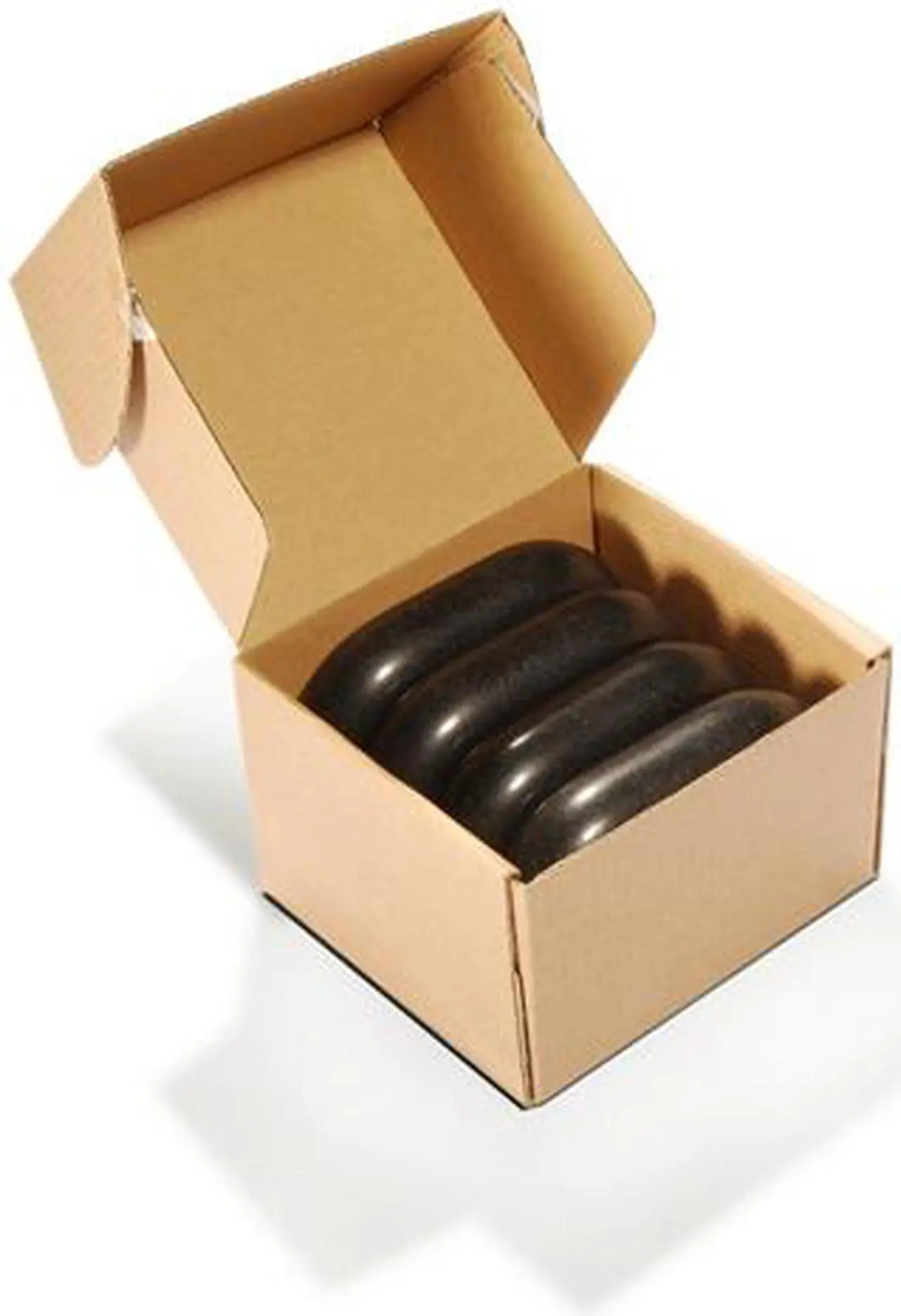 Main image of Master Massage XXX Extra Large Flat Ovular Basalt Massage Stone 4 piece Pack 6" X 3.4" X 1.1" Rock