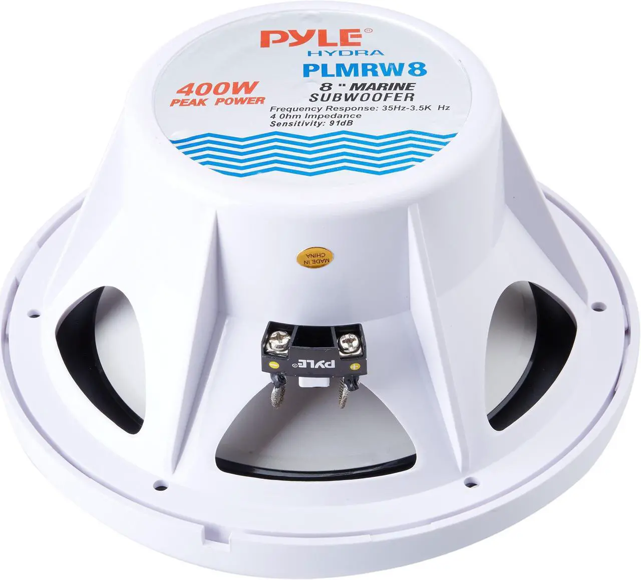 Alt view image 3 of 11 - Pyle PLMRW10 10 in. 500 Watt White 4 Ohm Marine Subwoofer