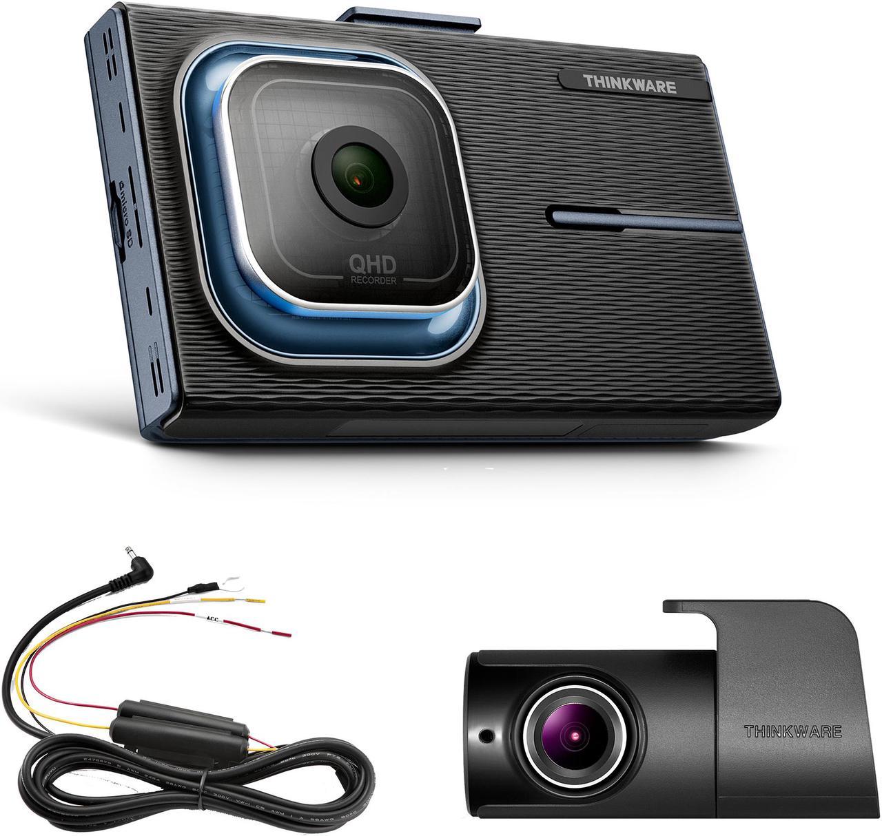 Thinkware X1000 Dual Channel Dash Cam 2K QHD 2560 x 1440 Front and Rear Cam, 156° Wide Angle Dashboard Camera Recorder with G-Sensor, Sony Sensor, Parking Mode, 3.5” LCD Touchscreen, Night Vision