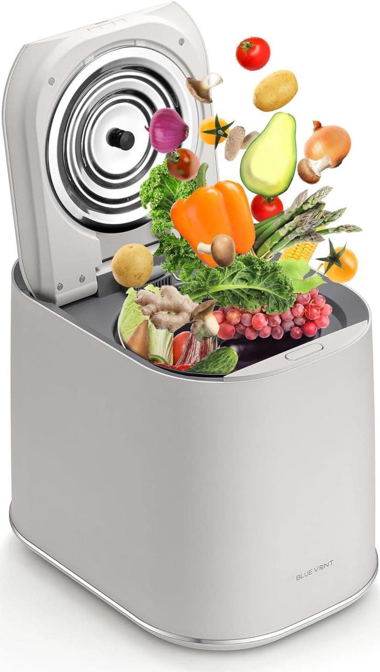 THINKWARE BLUEVENT MUMU Smart AI Food Composter, Odorless, Quiet 20 dB, Green Mode, on Kitchen Countertop, Only Takes 4-8 Hours to Turn Food Waste into Fertilizer (FG-ADM240N)