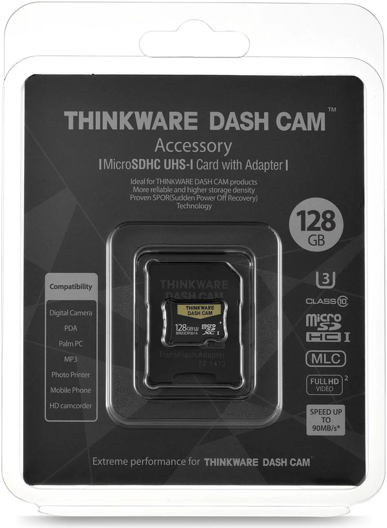 Alt view image 2 of 2 - THINKWARE 128GB MicroSD Card (TWA-SMU128) | UHS-I | Anti File Corruption | Dash Cam Memory Card
