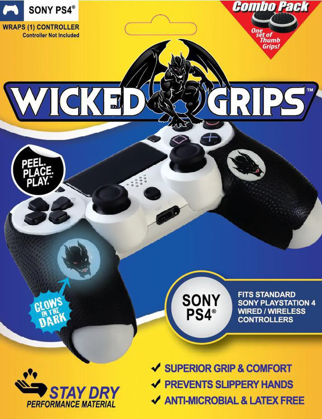 Main image of Wicked-Grips™ PS4 / High Performance Controller Grips for Sony PlayStation 4 - Retail Thumb Grips Combo (Controller NOT Included)