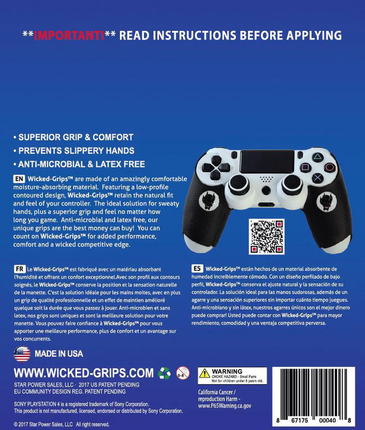 Alt view image 2 of 7 - Wicked-Grips™ PS4 / High Performance Controller Grips for Sony PlayStation 4 - Retail Thumb Grips Combo (Controller NOT Included)