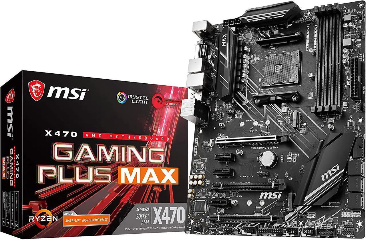 Main image of MSI X470 GAMING PLUS MAX AM4 AMD X470 SATA 6Gb/s ATX AMD Motherboard