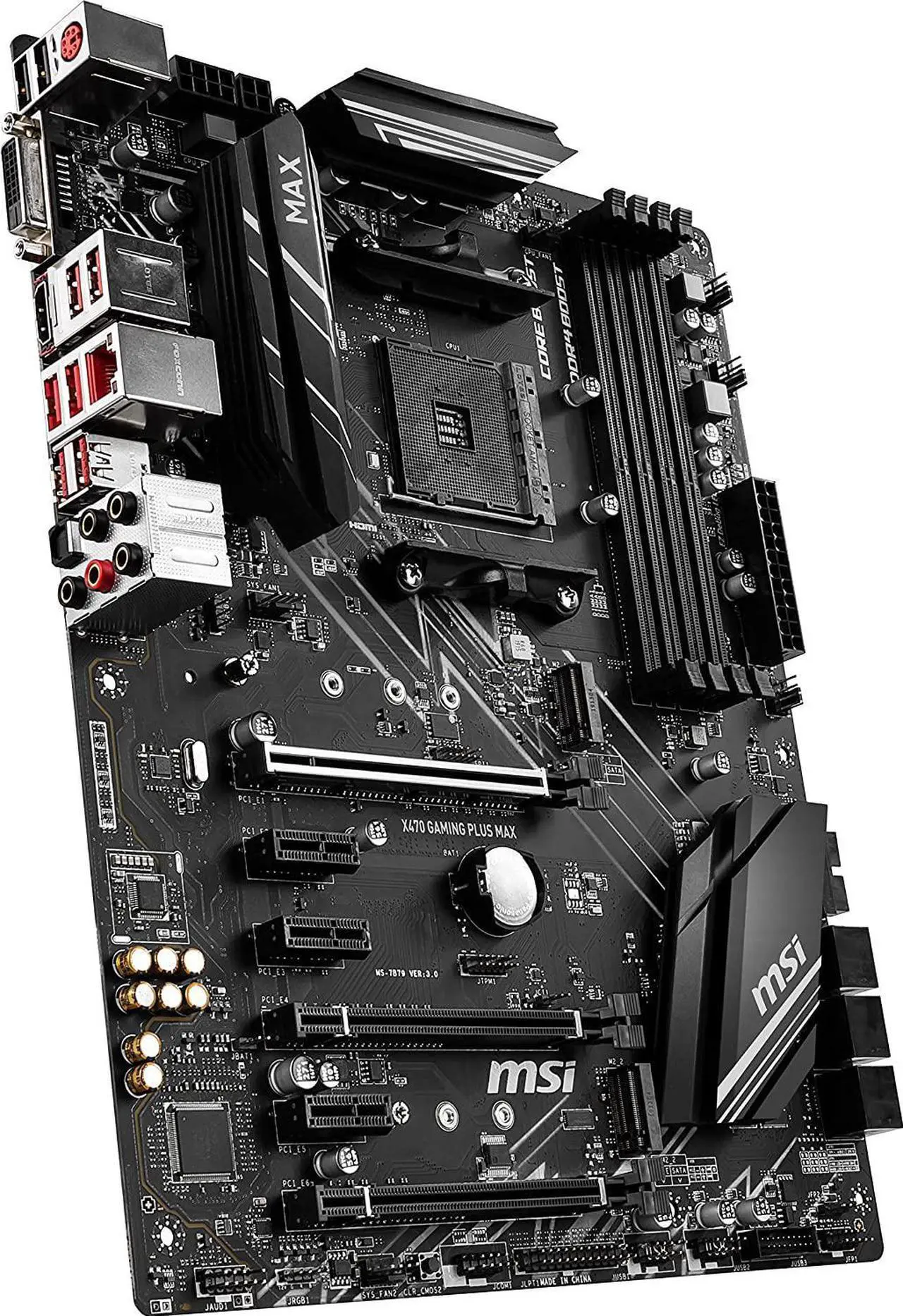Alt view image 3 of 10 - MSI X470 GAMING PLUS MAX AM4 AMD X470 SATA 6Gb/s ATX AMD Motherboard