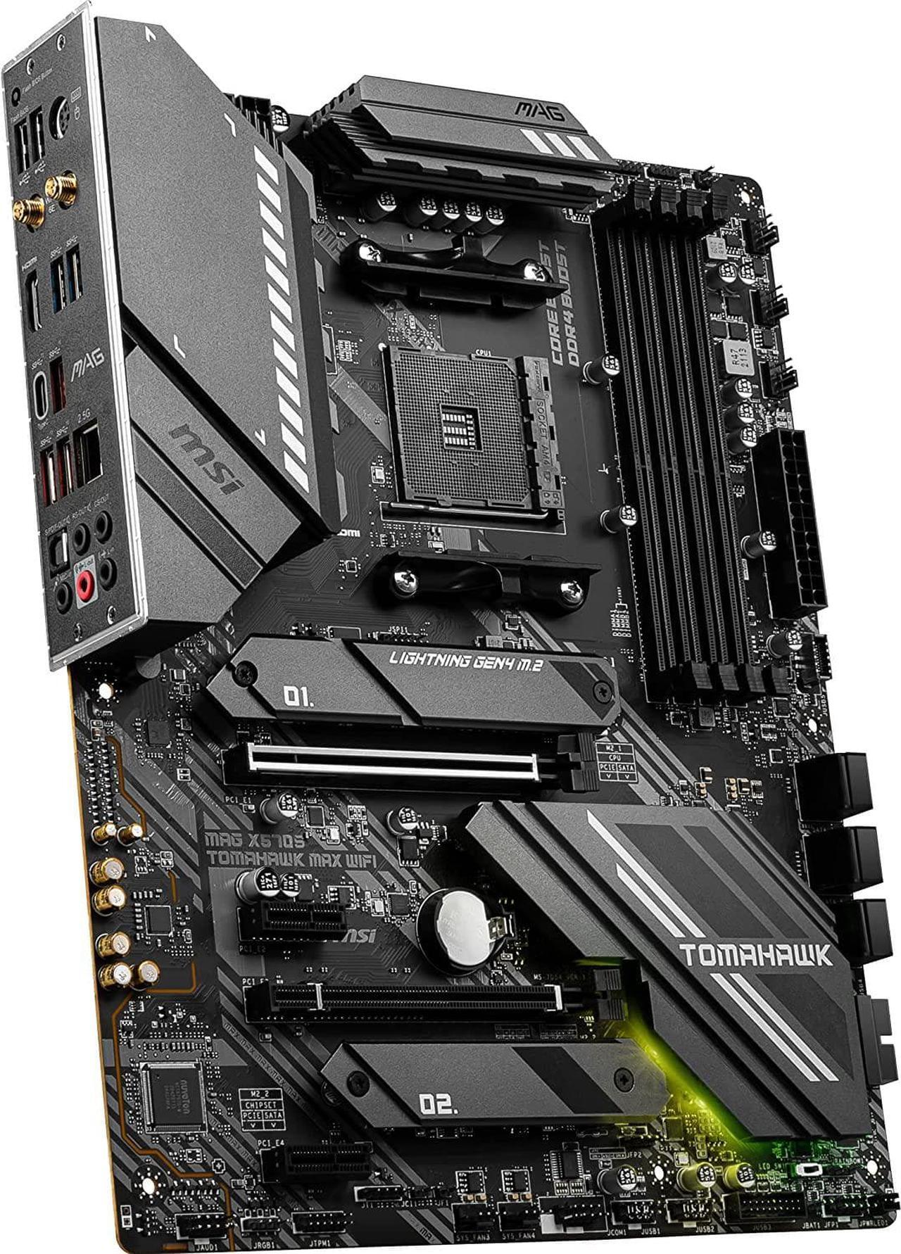 Alt view image 4 of 6 - MSI MAG X570S TOMAHAWK MAX WIFI AM4 AMD X570 SATA 6Gb/s USB 3.0 ATX AMD Motherboard