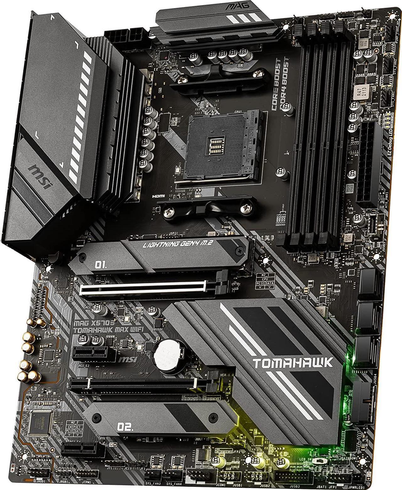 Alt view image 5 of 6 - MSI MAG X570S TOMAHAWK MAX WIFI AM4 AMD X570 SATA 6Gb/s USB 3.0 ATX AMD Motherboard