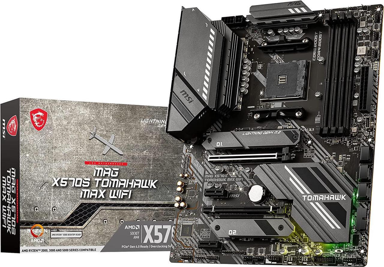 Main image of MSI MAG X570S TOMAHAWK MAX WIFI AM4 AMD X570 SATA 6Gb/s USB 3.0 ATX AMD Motherboard
