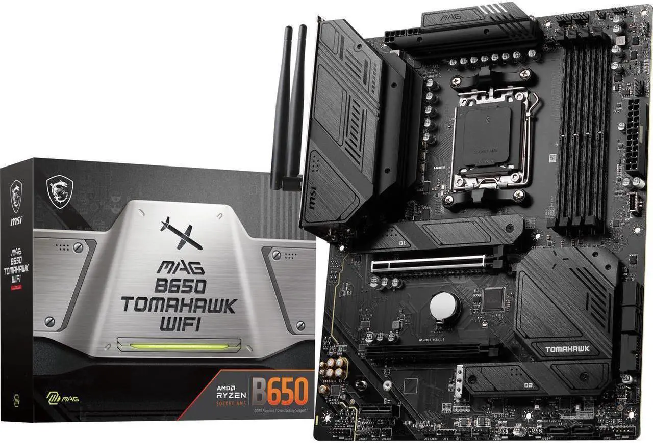 Main image of MSI MAG B650 TOMAHAWK WIFI AM5 AMD B650 SATA 6Gb/s DDR5 Ryzen 7000 ATX Motherboard