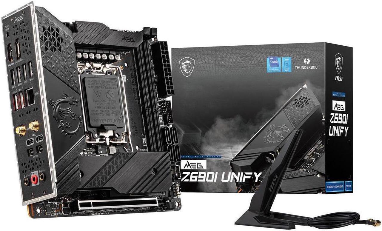 Main image of MSI MEG Z690I UNIFY DDR5 LGA 1700 Intel Z690 SATA 6Gb/s Mini ITX Intel Motherboard