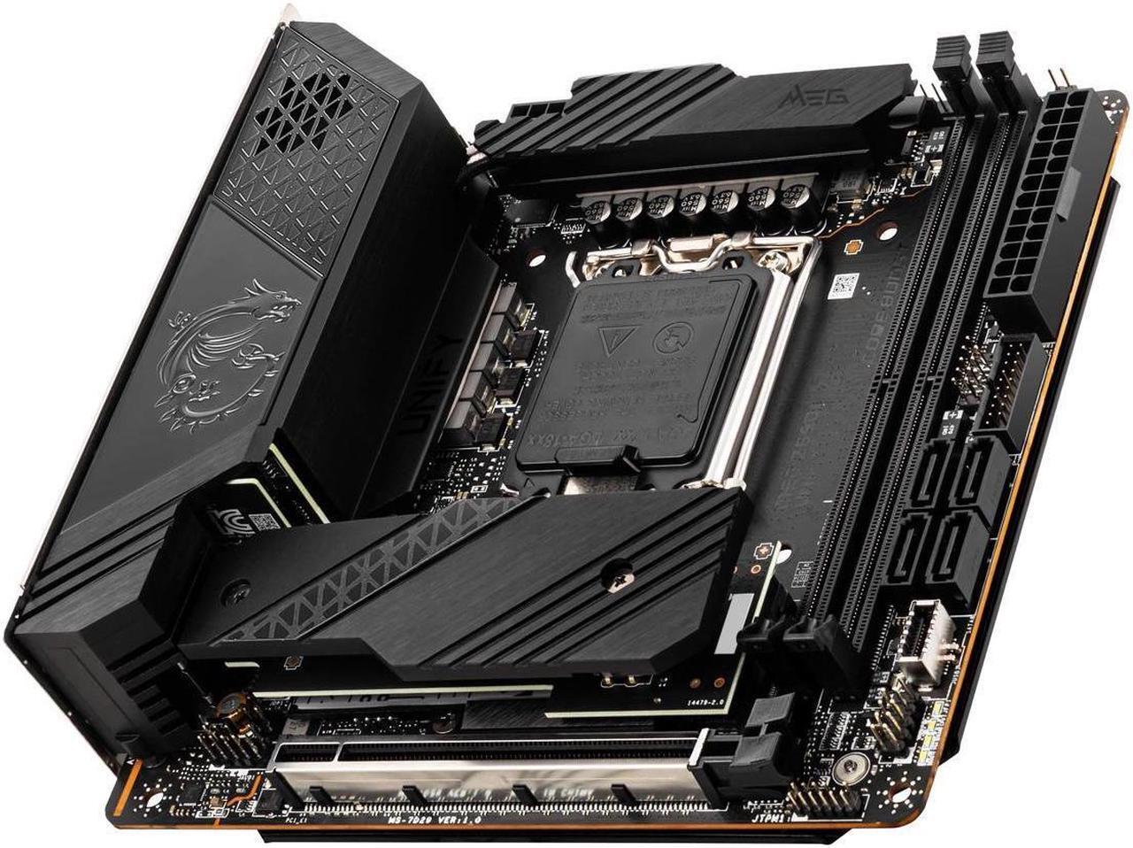 Alt view image 4 of 6 - MSI MEG Z690I UNIFY DDR5 LGA 1700 Intel Z690 SATA 6Gb/s Mini ITX Intel Motherboard