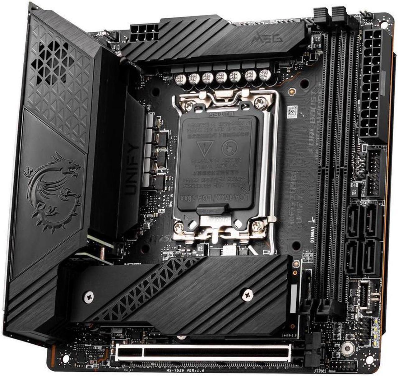 Alt view image 3 of 6 - MSI MEG Z690I UNIFY DDR5 LGA 1700 Intel Z690 SATA 6Gb/s Mini ITX Intel Motherboard